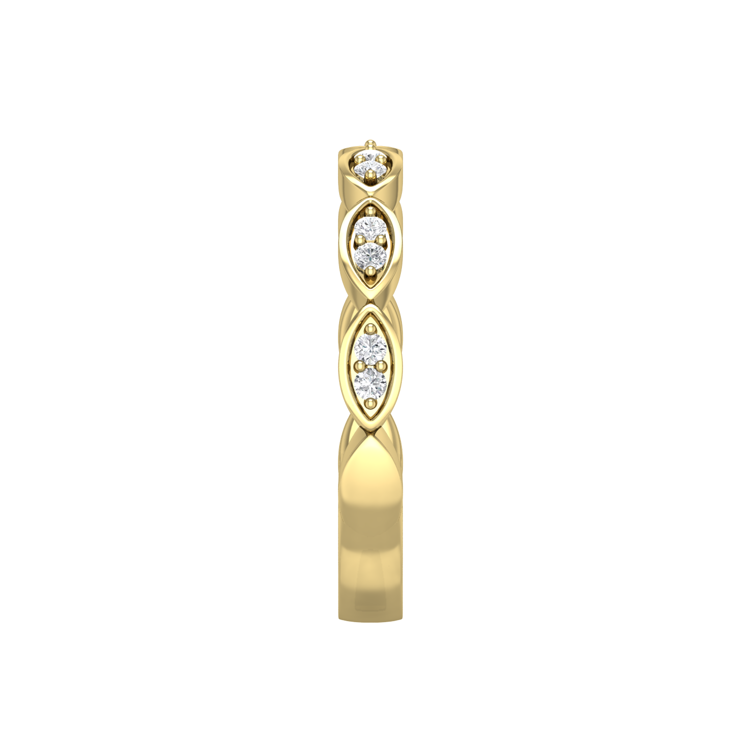 Round Brilliant Cut Vintage Style Diamond Set Wedding Band  Gardiner Brothers