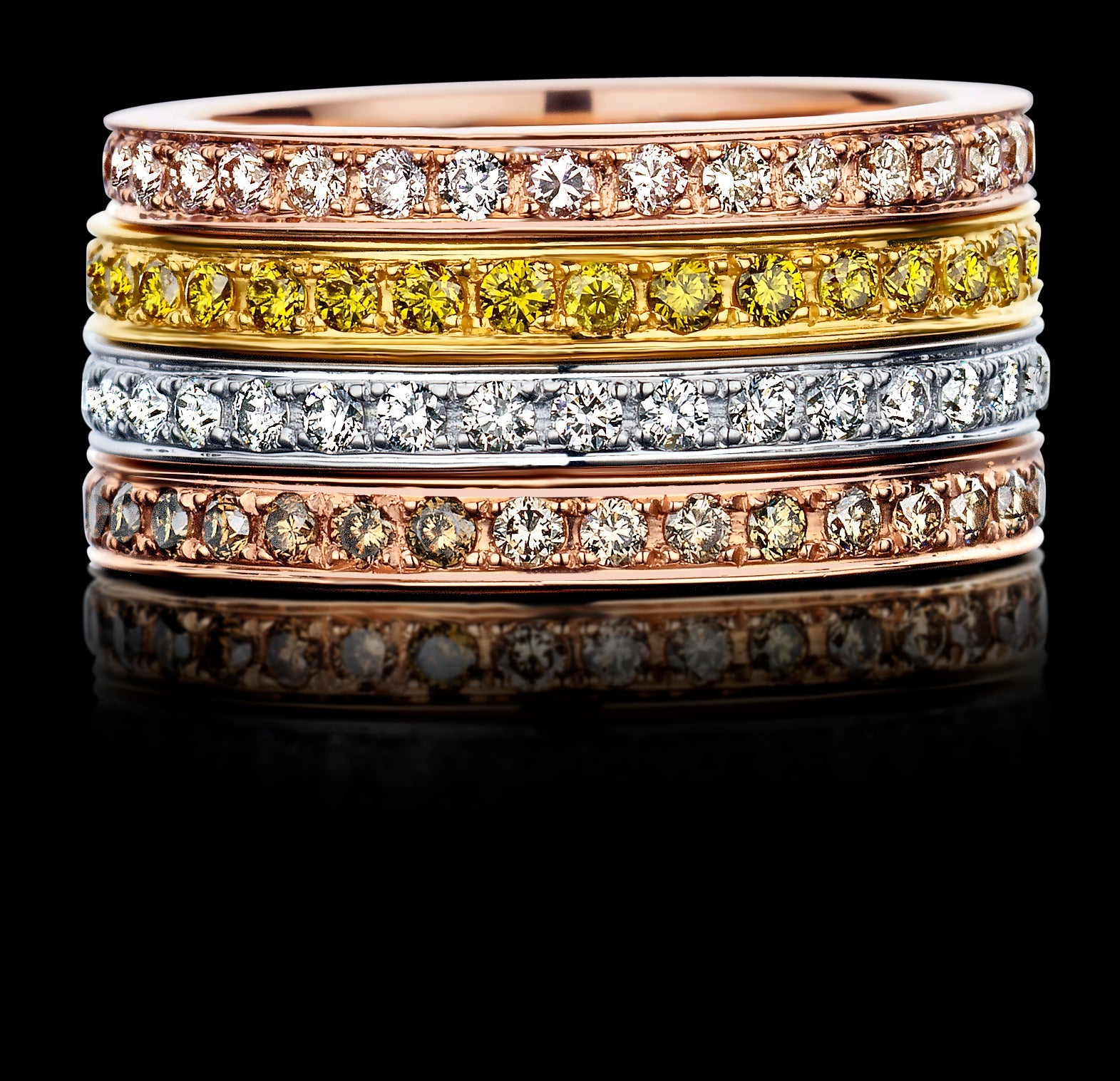 BelleChique Single Row Diamond Stacking Ring  Gardiner Brothers