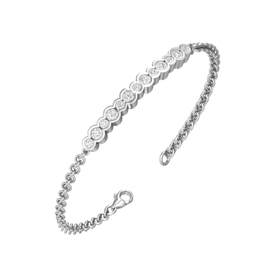 Eclipse Collection All Diamond Bracelet  Gardiner Brothers 18ct White Gold
