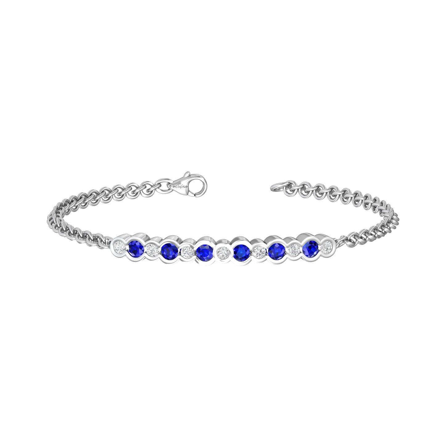 Eclipse Collection Sapphire and Diamond Bracelet  Gardiner Brothers
