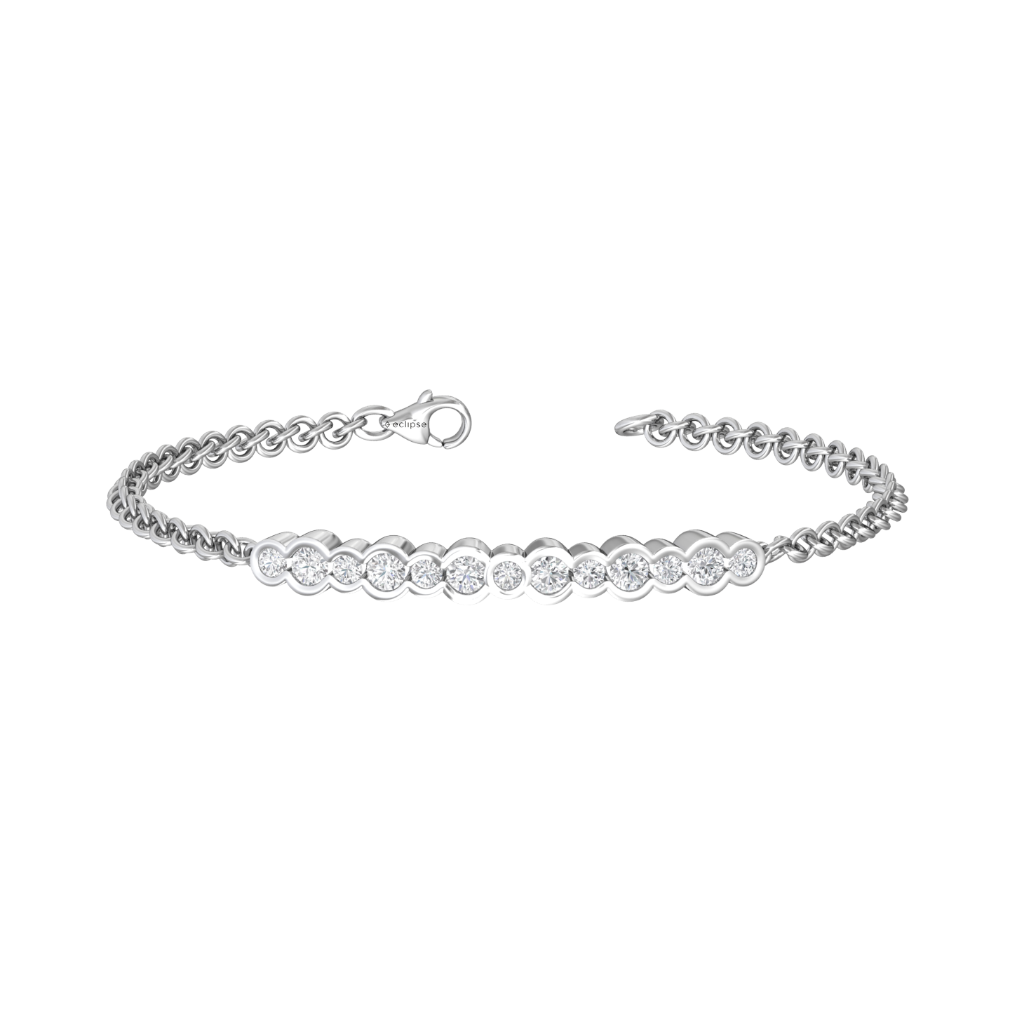 Eclipse Collection All Diamond Bracelet Gardiner Brothers