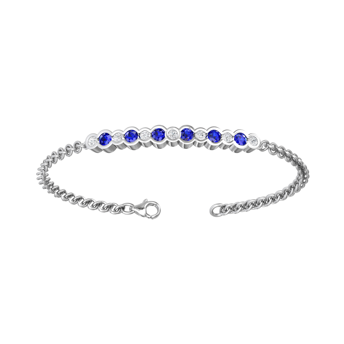 Eclipse Collection Sapphire and Diamond Bracelet  Gardiner Brothers
