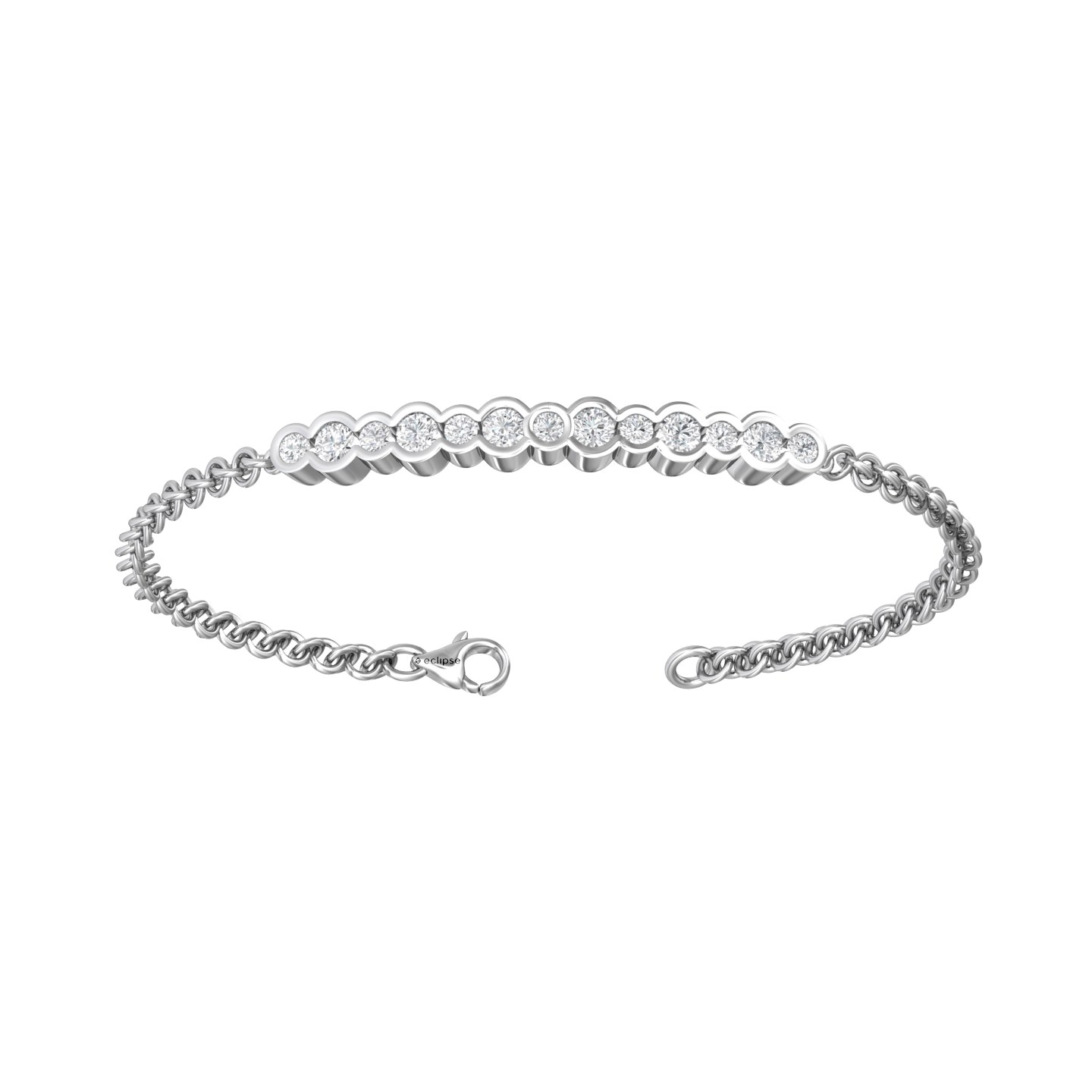 Eclipse Collection All Diamond Bracelet Gardiner Brothers