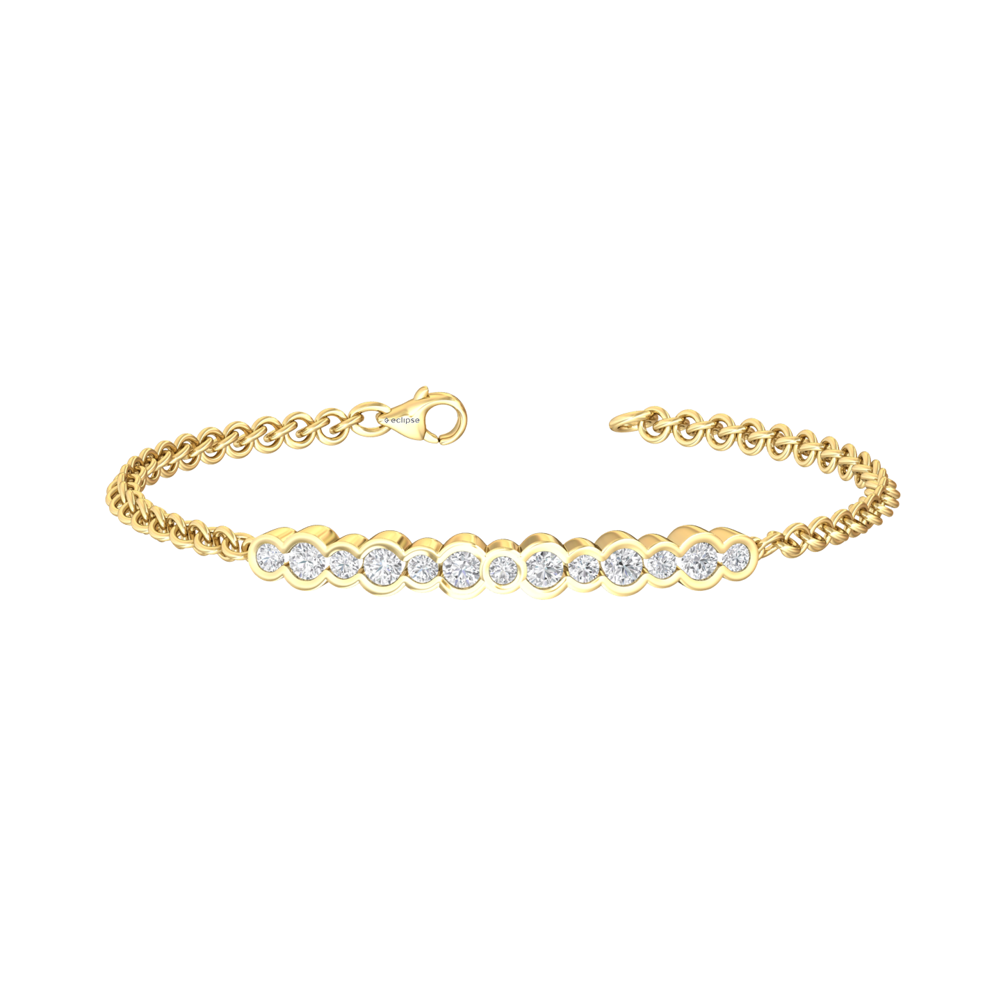 Eclipse Collection All Diamond Bracelet Gardiner Brothers