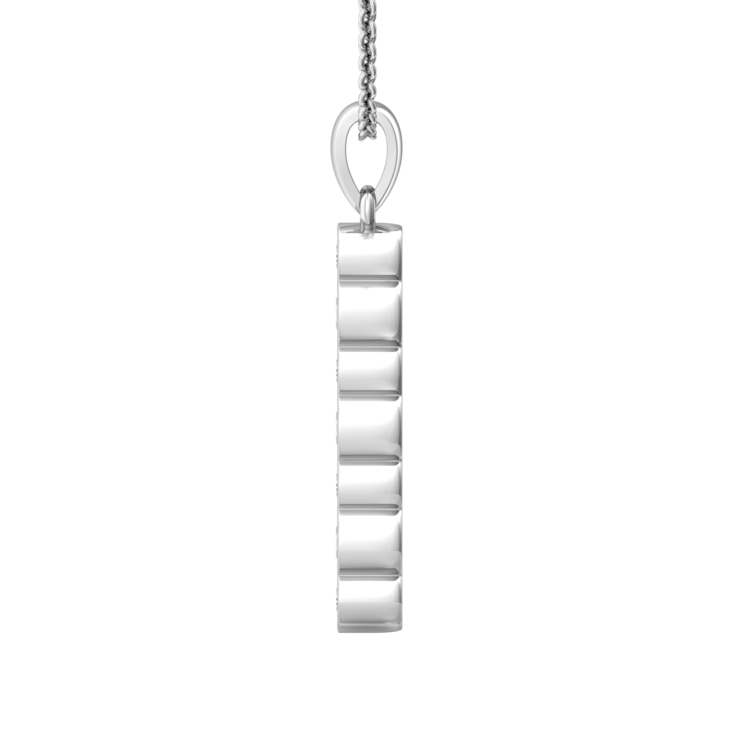 Eclipse Collection All Diamond Stick Pendant Gardiner Brothers