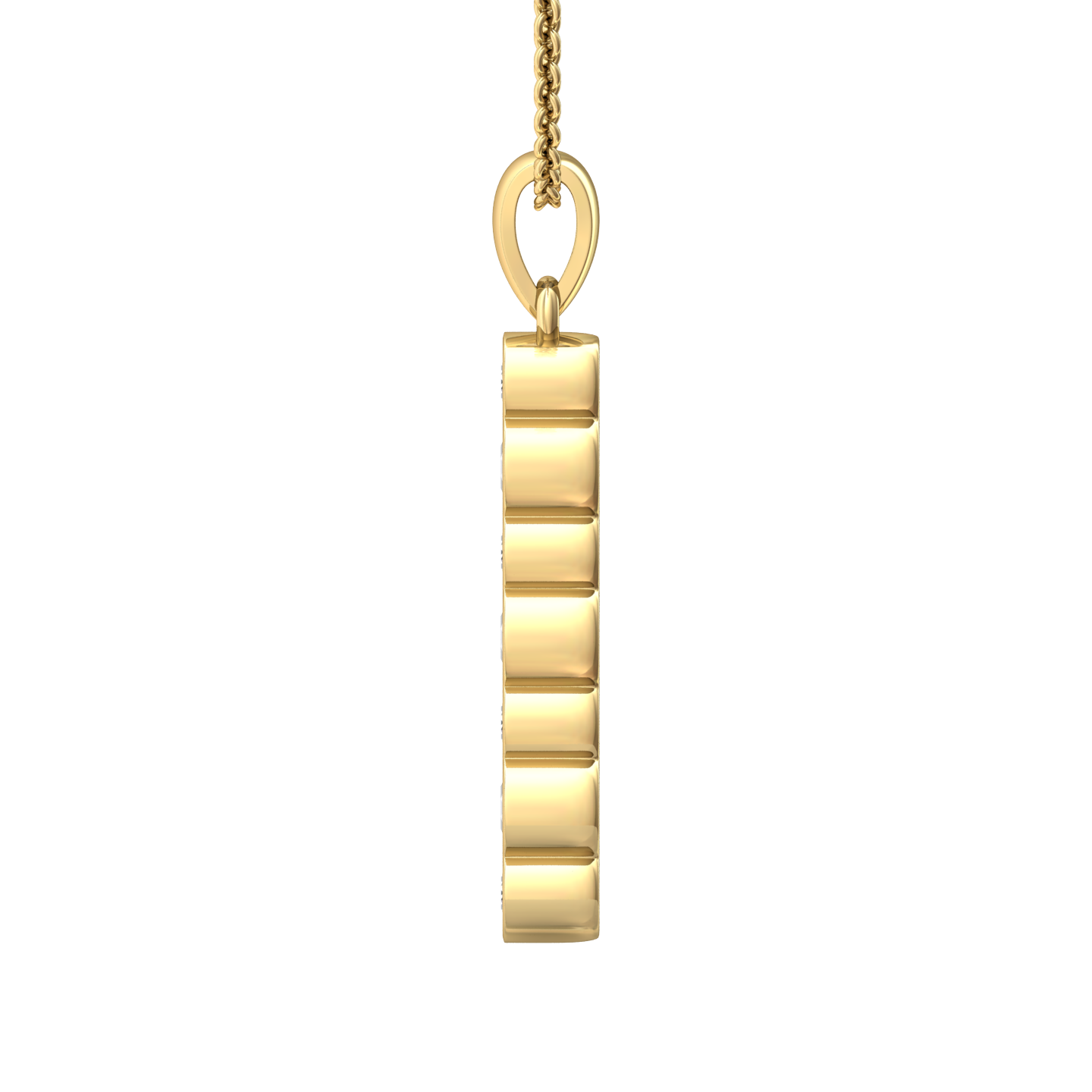Eclipse Collection All Diamond Stick Pendant Gardiner Brothers