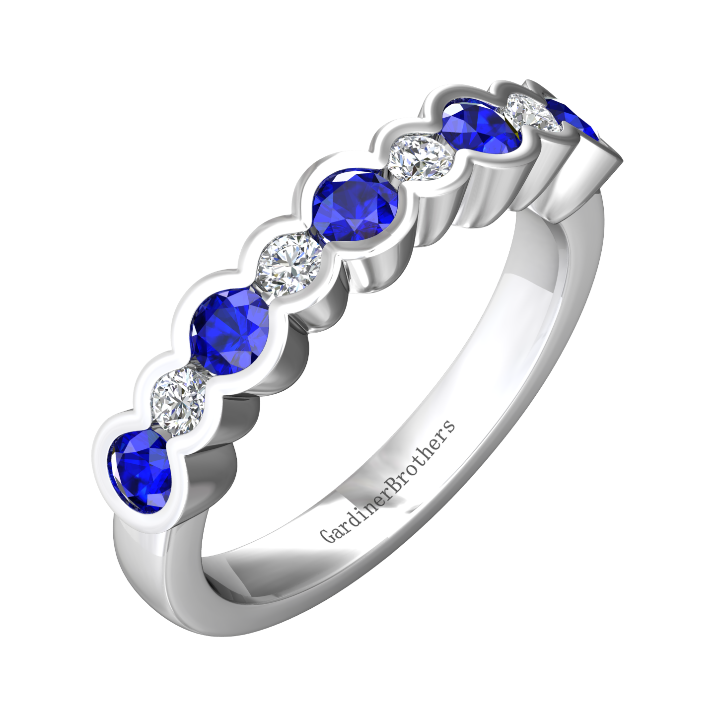 Eclipse Collection Sapphire and Diamond Ring Gardiner Brothers