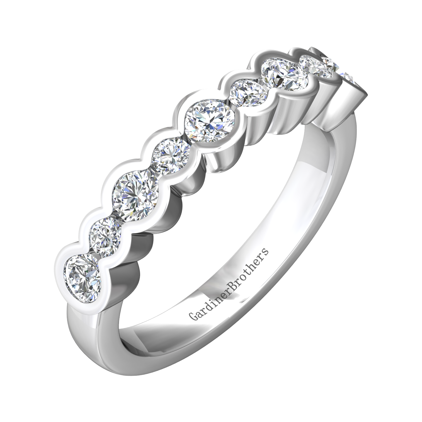 Eclipse Collection All Diamond Ring Gardiner Brothers 0.25cts Platinum