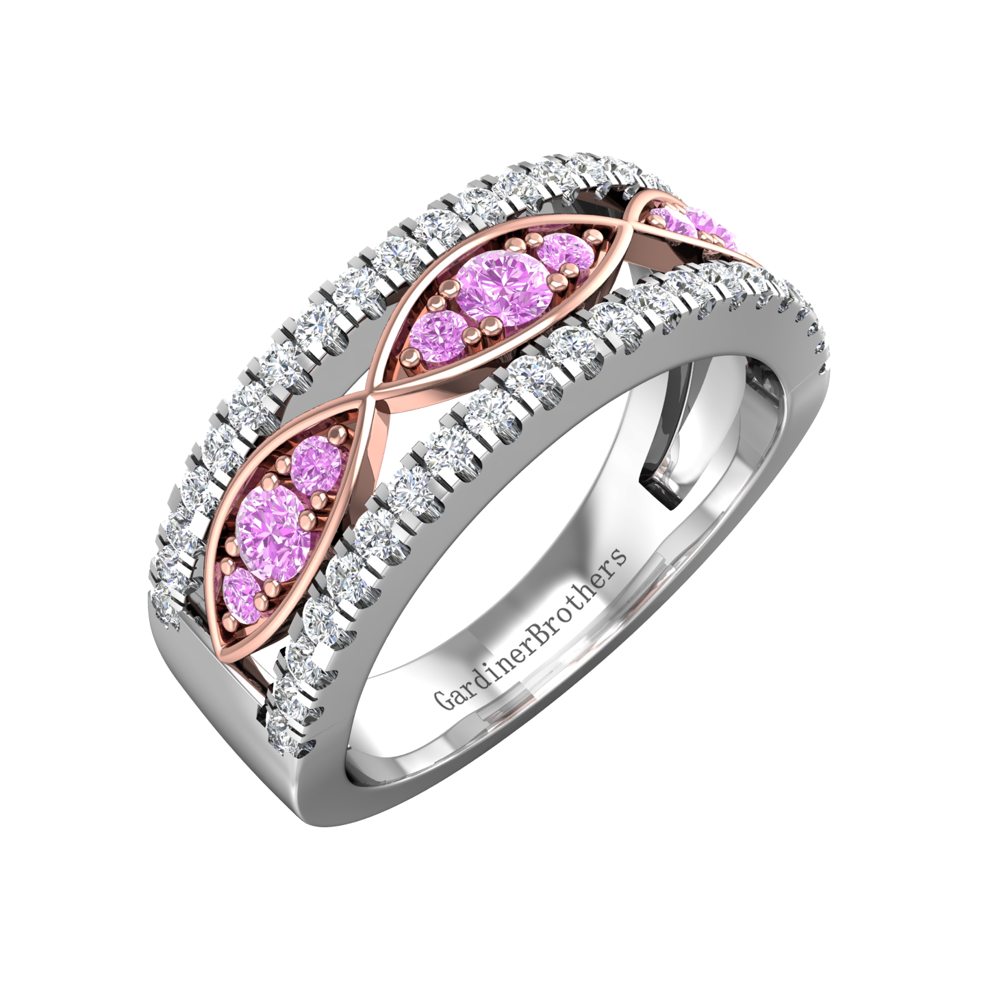 Rosa Pink Diamond Dress Ring Gardiner Brothers