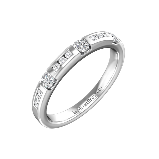 Round Brilliant Cut Diamond Wedding Band  Gardiner Brothers