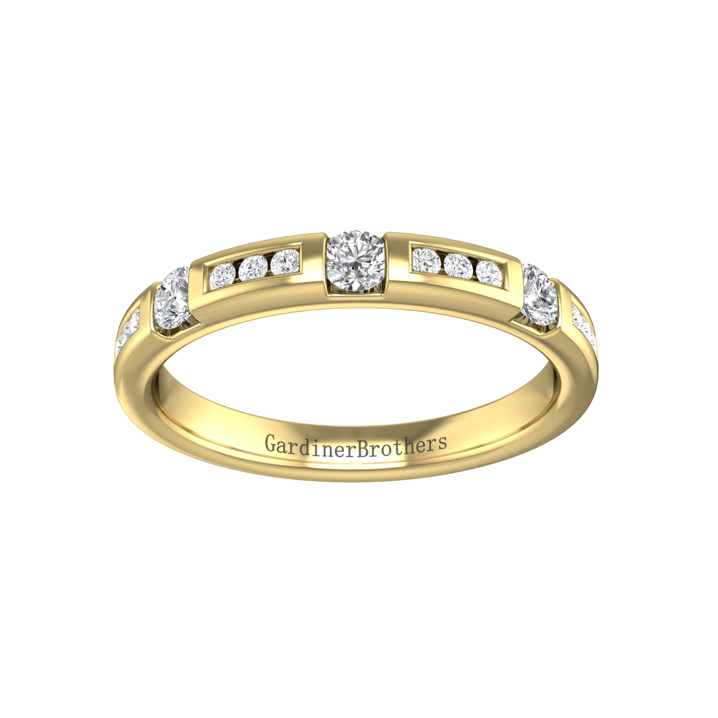 Round Brilliant Cut Diamond Wedding Band  Gardiner Brothers