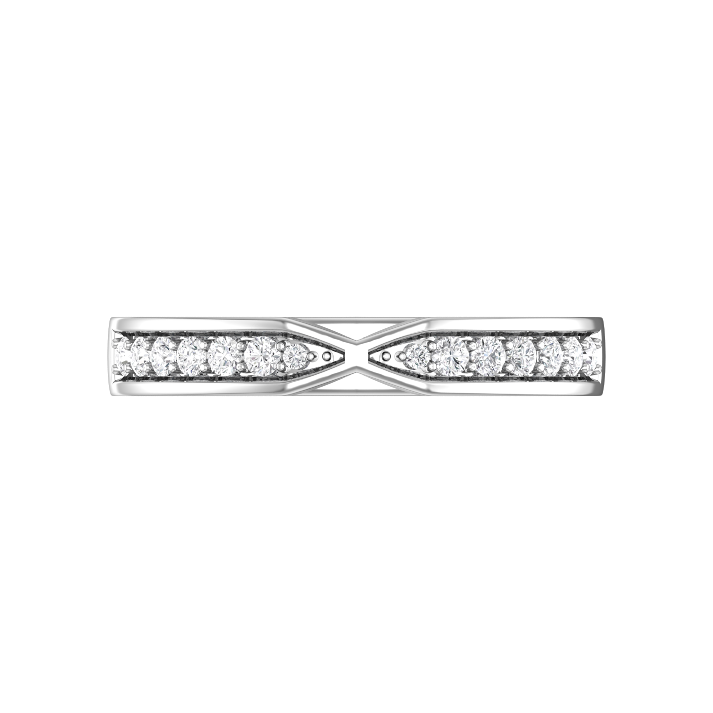 Bowtie Shape Diamond Set Wedding Band Gardiner Brothers