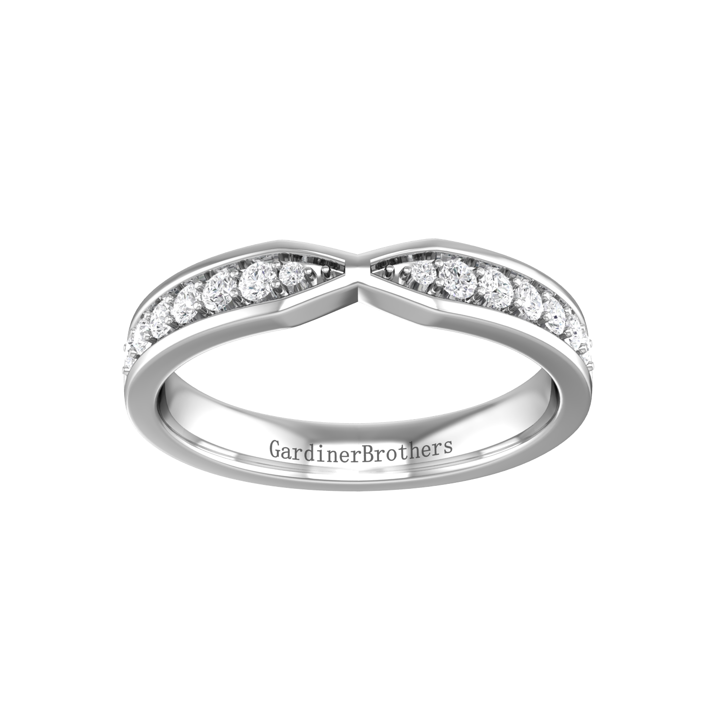Bowtie Shape Diamond Set Wedding Band Gardiner Brothers