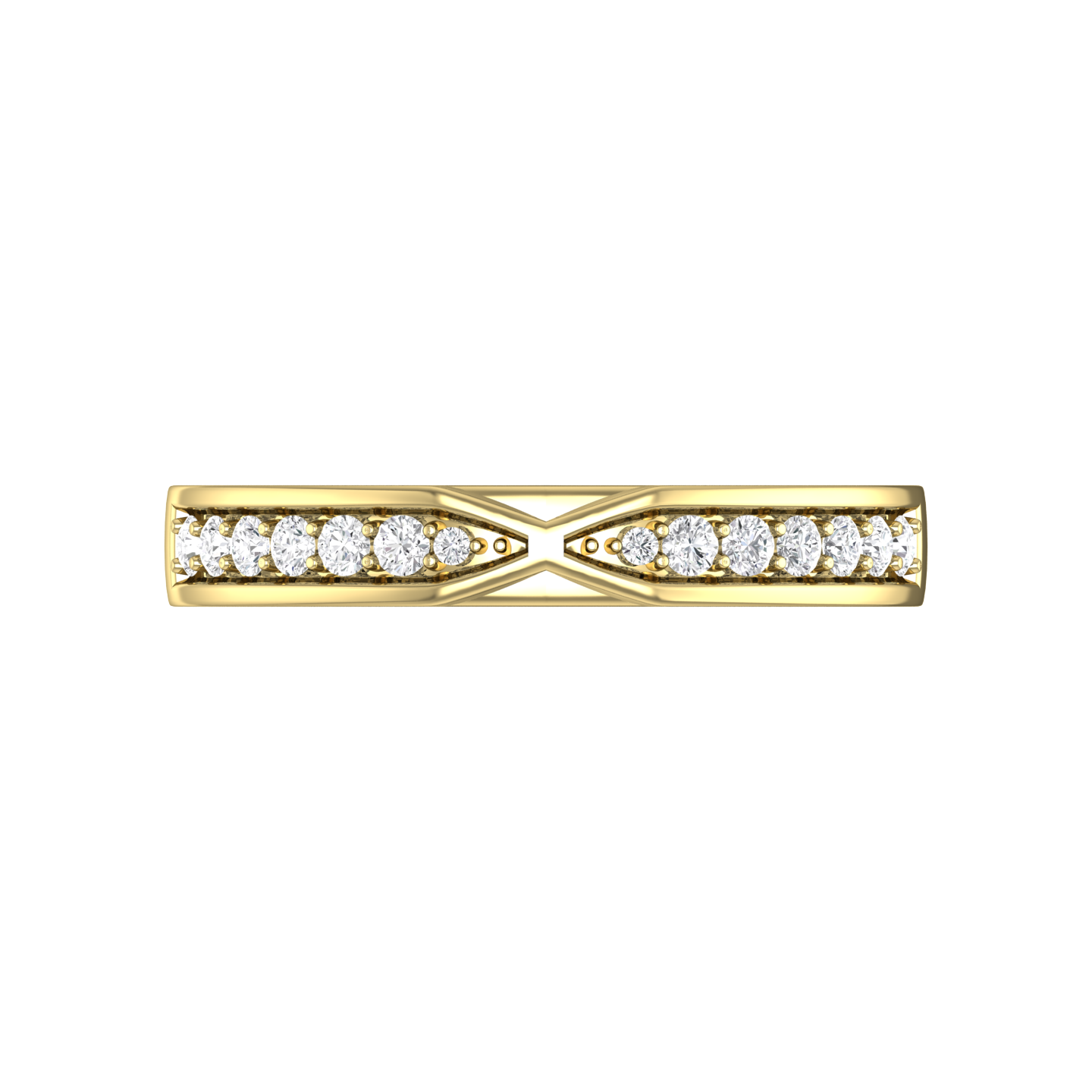 Bowtie Shape Diamond Set Wedding Band Gardiner Brothers