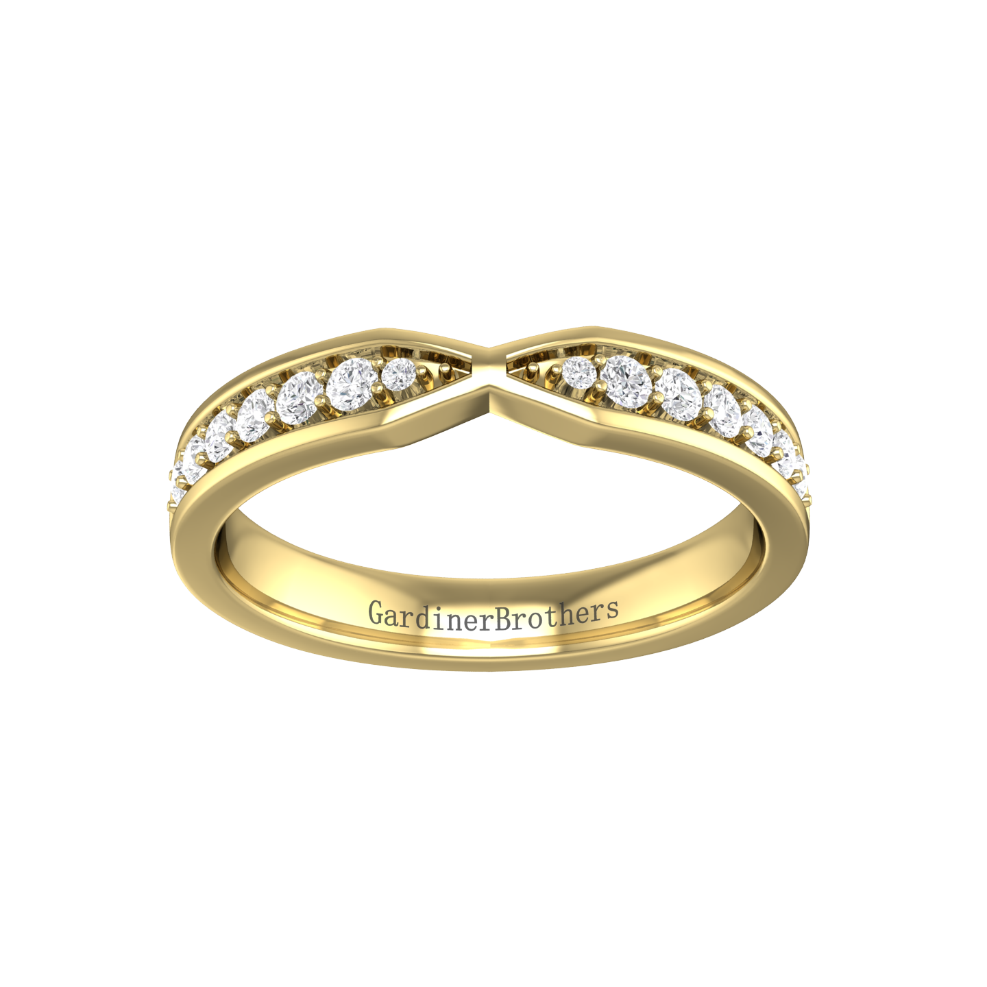 Bowtie Shape Diamond Set Wedding Band Gardiner Brothers