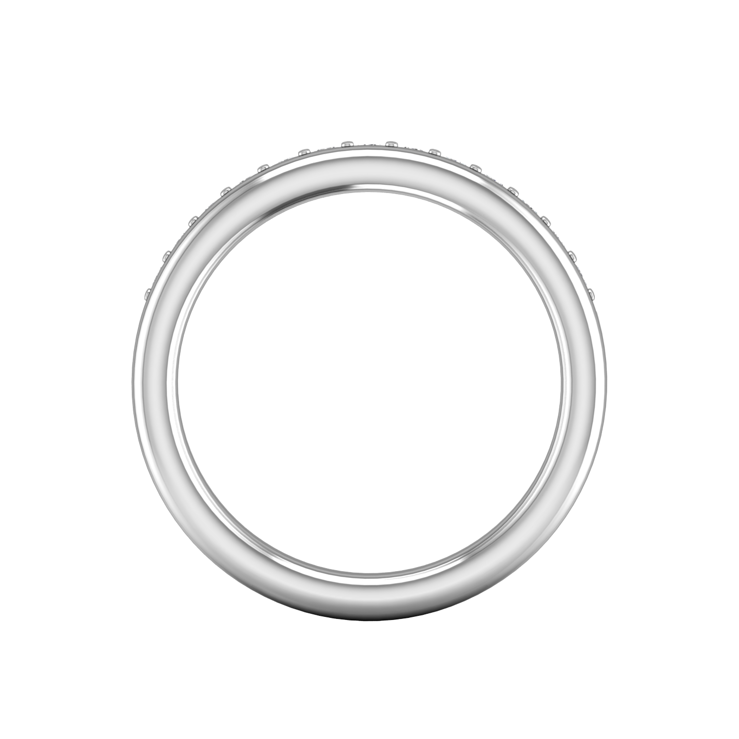 Half Pavé Set Round Brilliant Cut Diamond Off-set Wedding Band  Gardiner Brothers