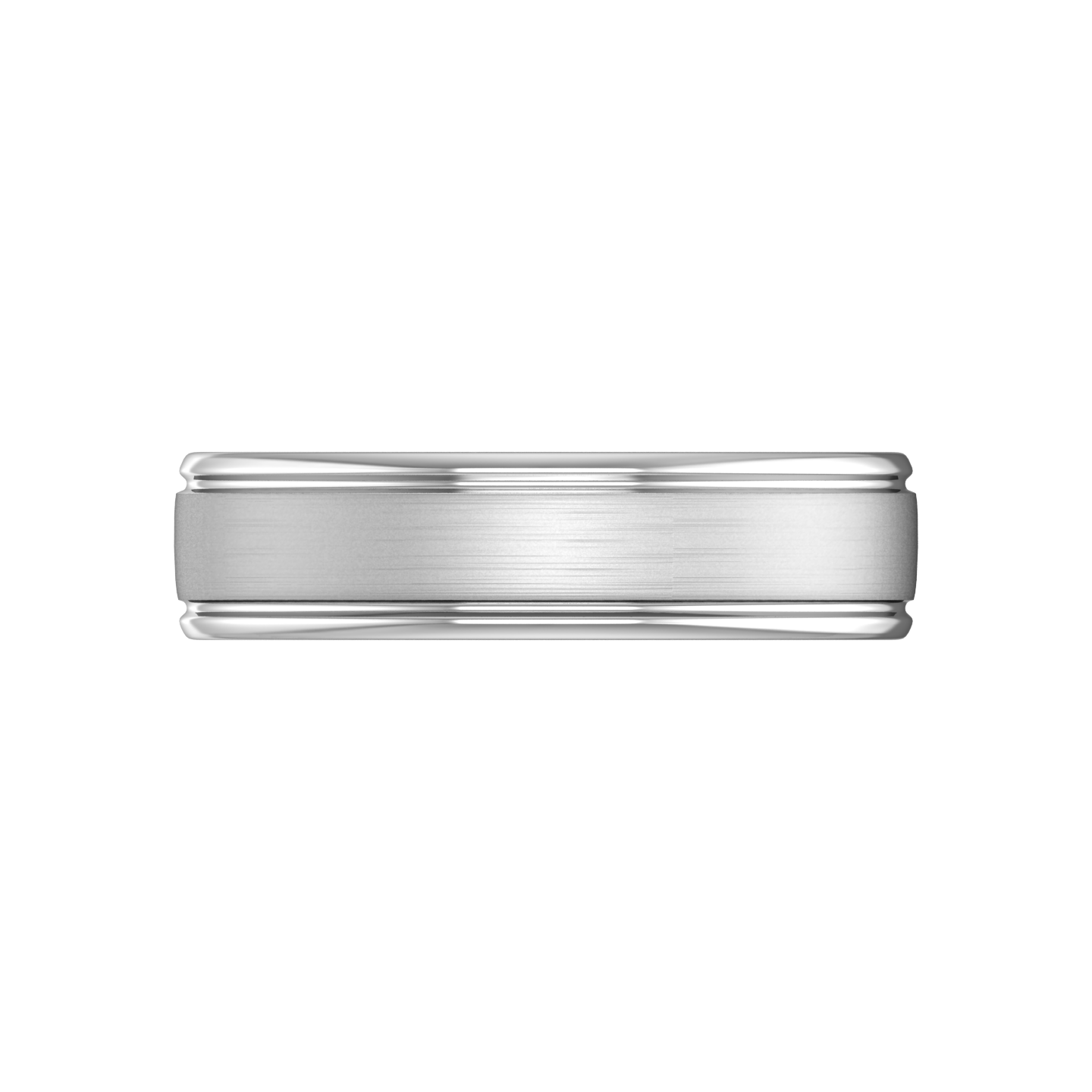 Platinum wedding band with a satin finish Gardiner Brothers