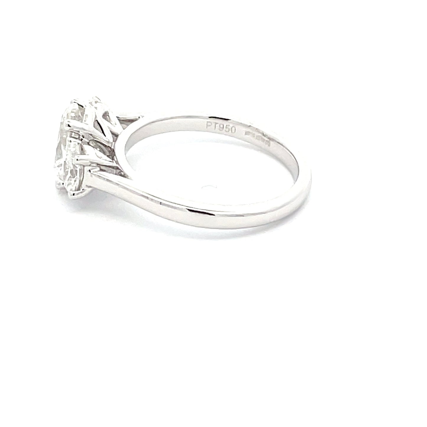 Oval Shaped Diamond 3 Stone Ring - 1.61cts Gardiner Brothers