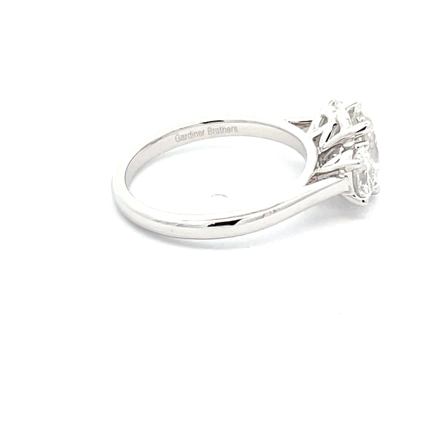Oval Shaped Diamond 3 Stone Ring - 1.61cts Gardiner Brothers
