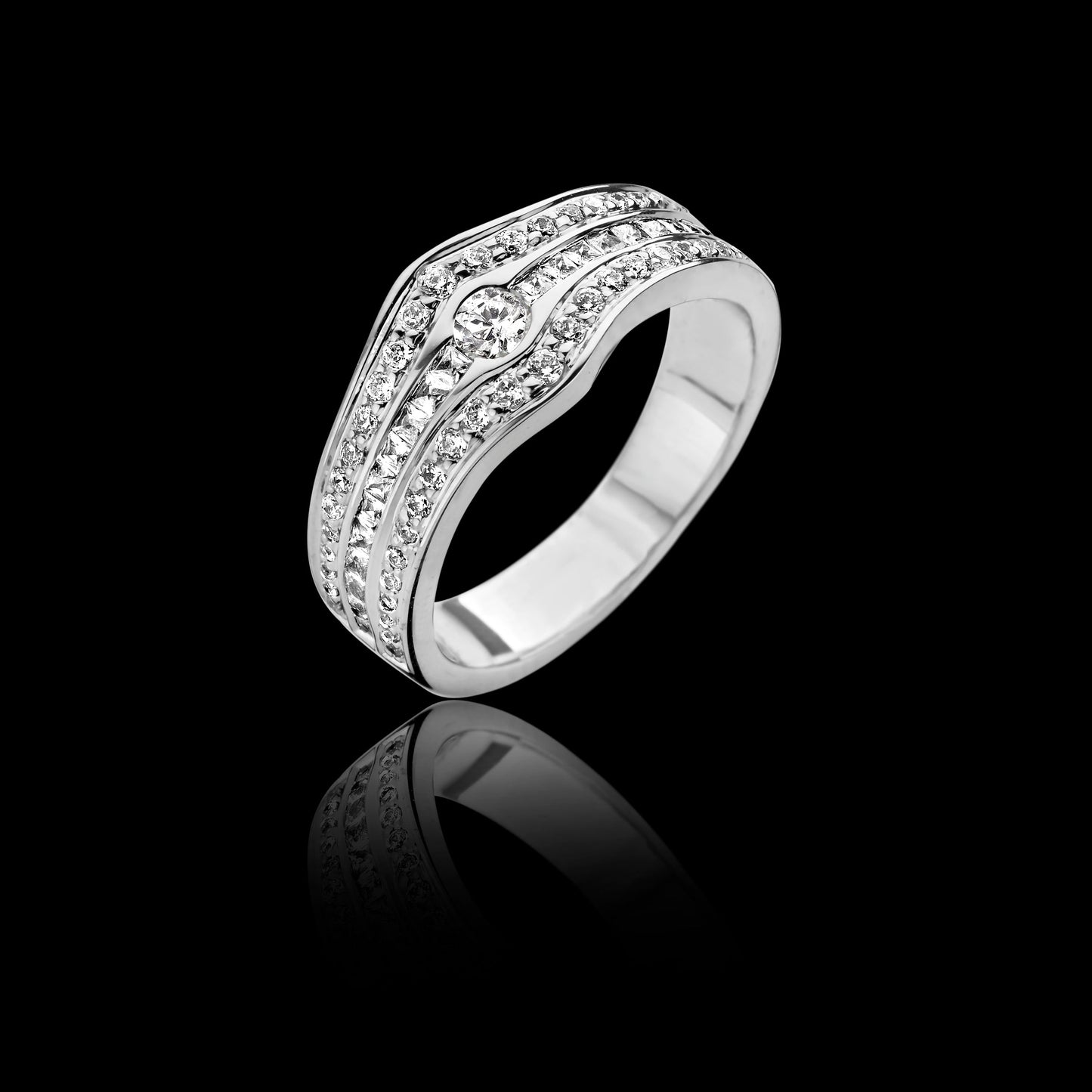 BelleChique Range Diamond Set Dress Ring Gardiner Brothers