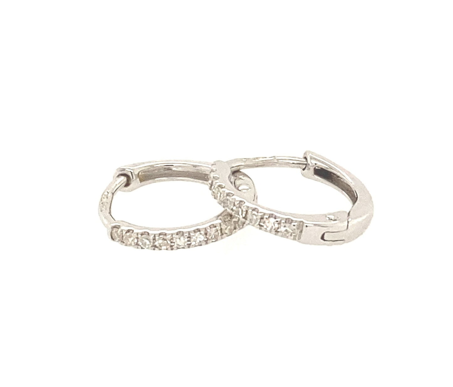 White Gold Diamond Hoop Earrings Gardiner Brothers
