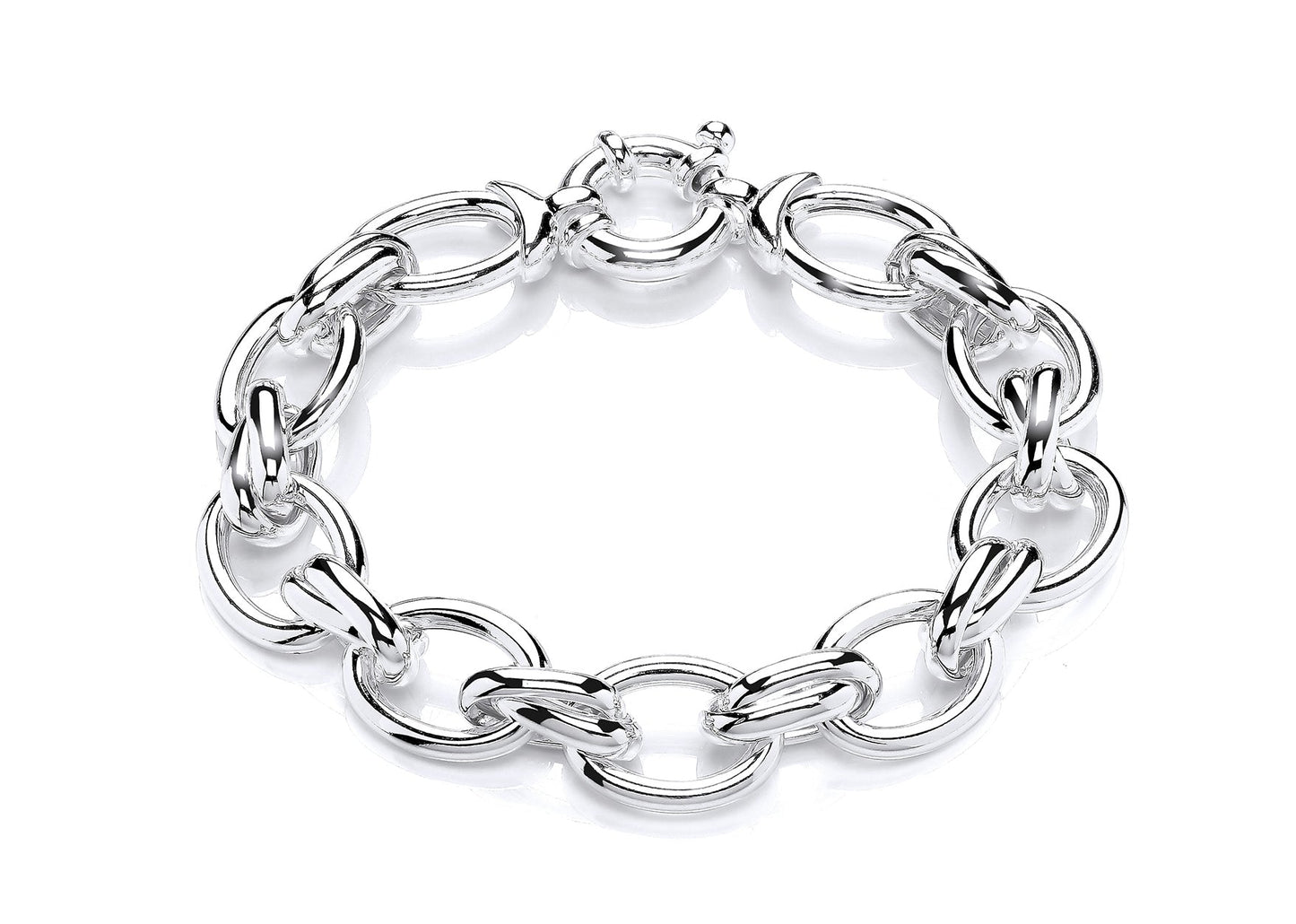Silver Knot and Oval Link Bracelet Gardiner Brothers