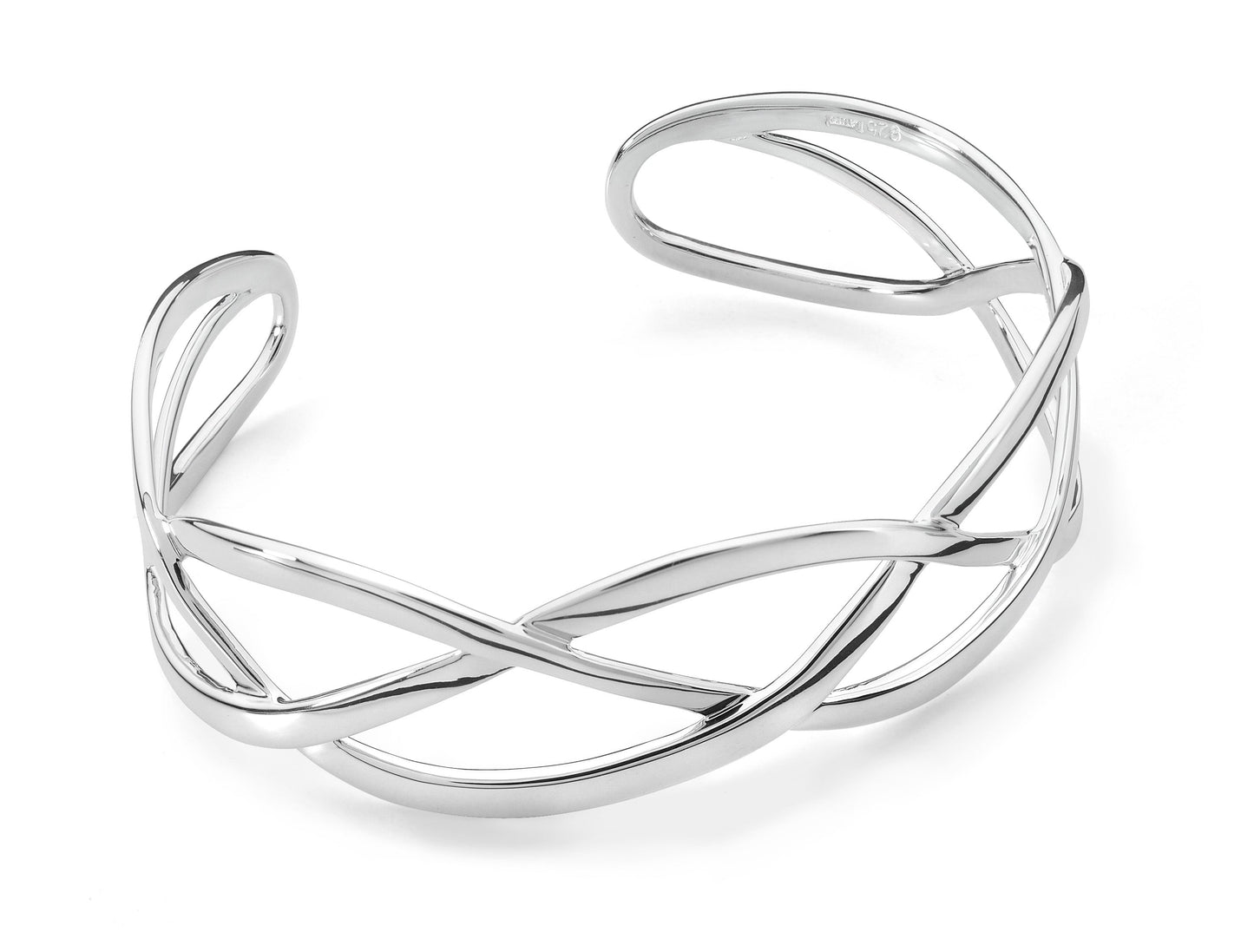 Silver Wavy Style Cuff Bangle Gardiner Brothers