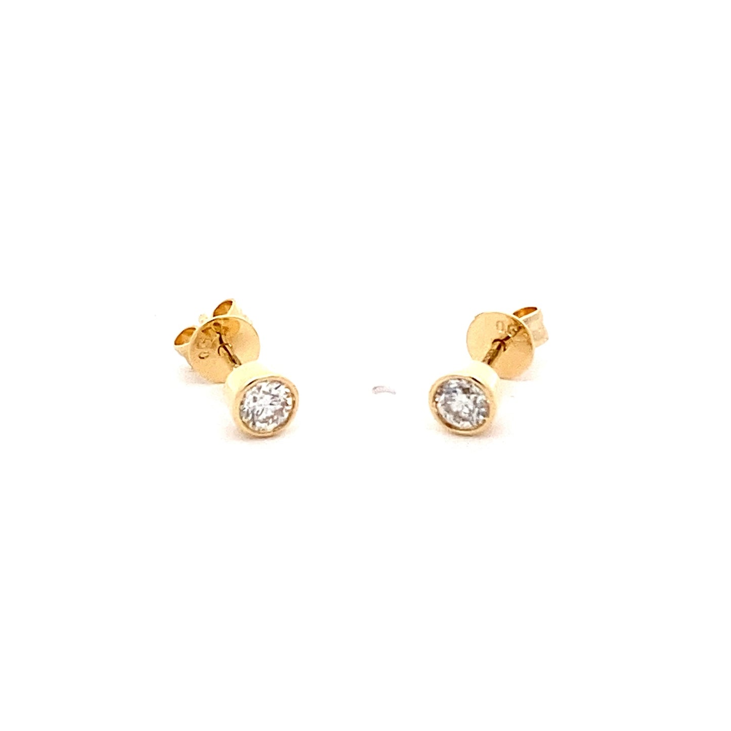 Round Brilliant Cut Diamond Solitaire Earrings - 0.30cts Gardiner Brothers