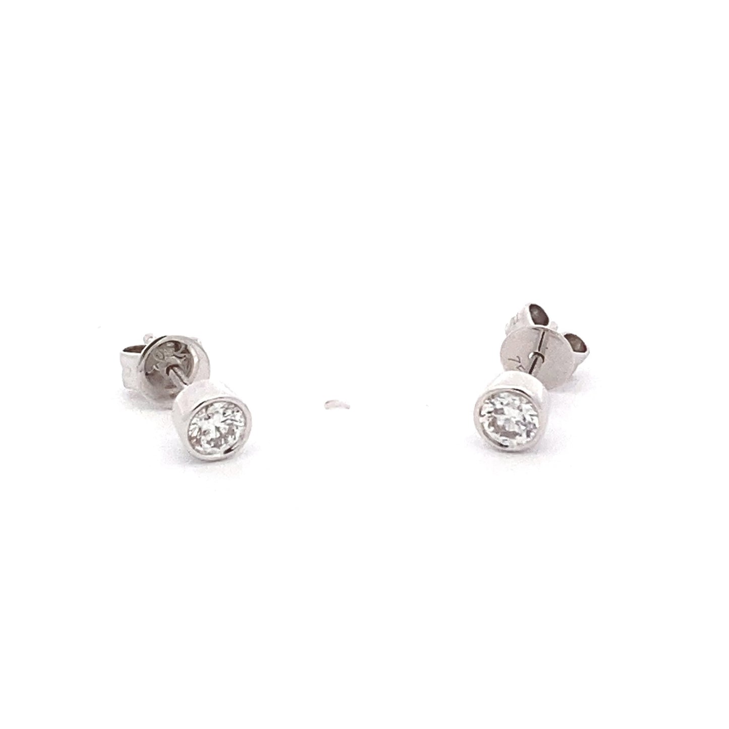 Round Brilliant Cut Diamond Solitaire Earrings - 0.30cts Gardiner Brothers