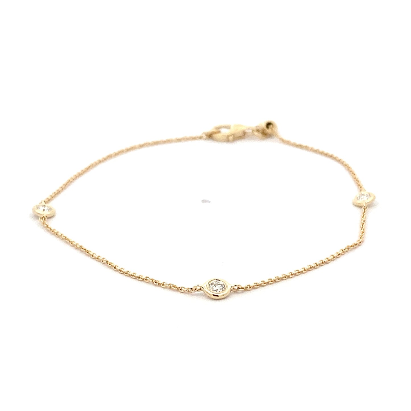 Yellow Gold "Yard of Diamonds" Style Bracelet Gardiner Brothers