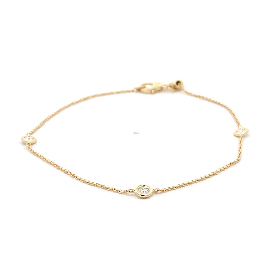 Yellow Gold "Yard of Diamonds" Style Bracelet  Gardiner Brothers
