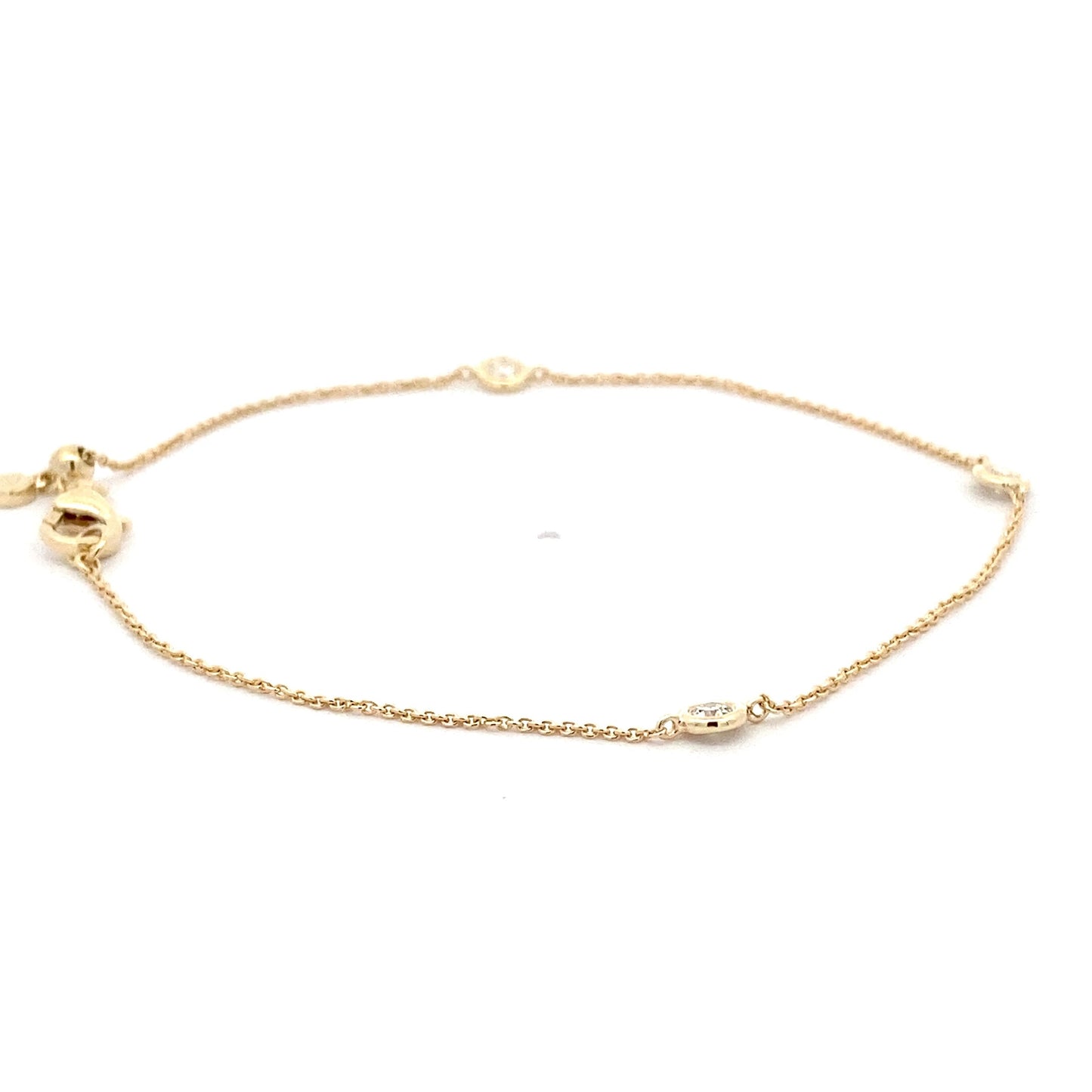 Yellow Gold "Yard of Diamonds" Style Bracelet Gardiner Brothers