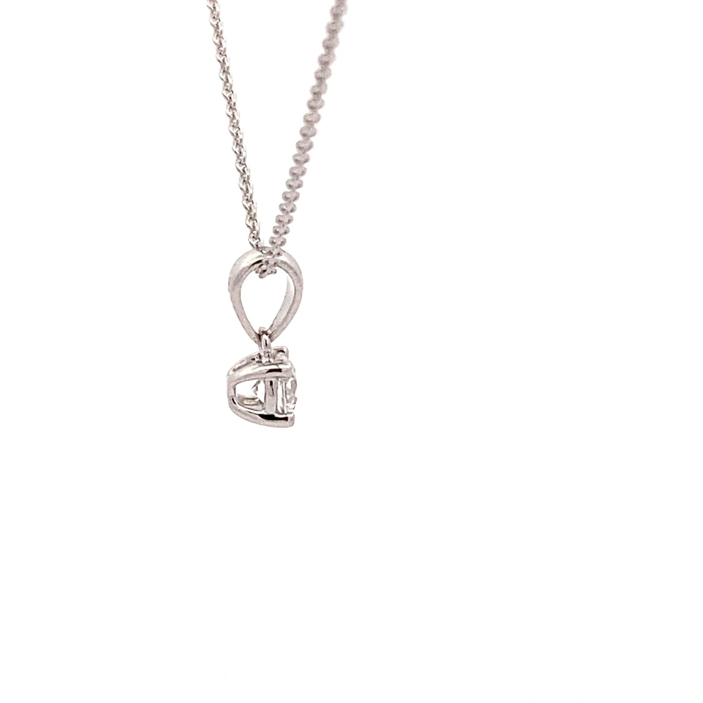 Round Brilliant Cut Diamond Solitaire Pendant - 0.20cts Gardiner Brothers