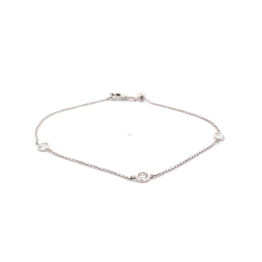 White Gold "Yard  of Diamonds" Style Bracelet  Gardiner Brothers