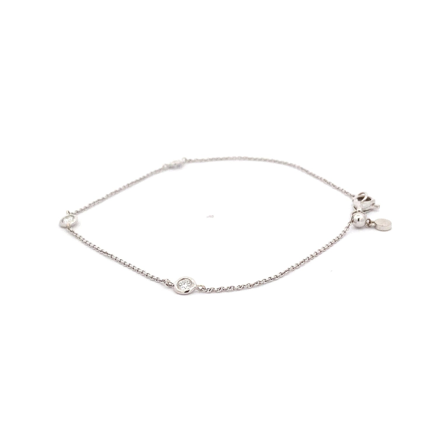 White Gold "Yard of Diamonds" Style Bracelet Gardiner Brothers