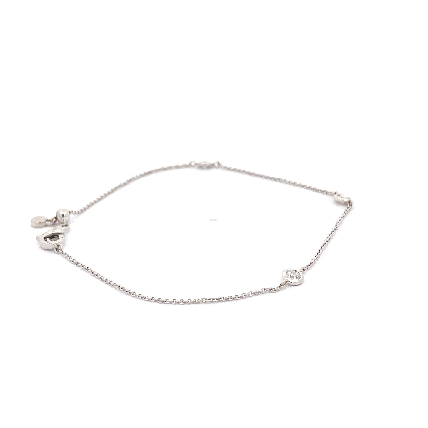 White Gold "Yard of Diamonds" Style Bracelet Gardiner Brothers