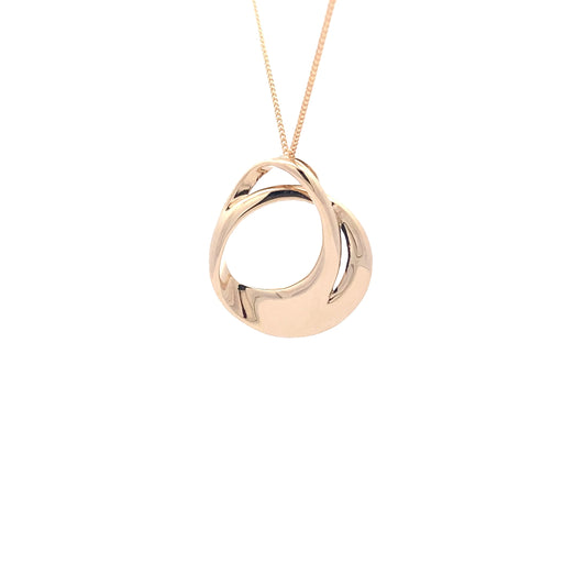 Yellow Gold Double Linked Ovals Pendant  Gardiner Brothers