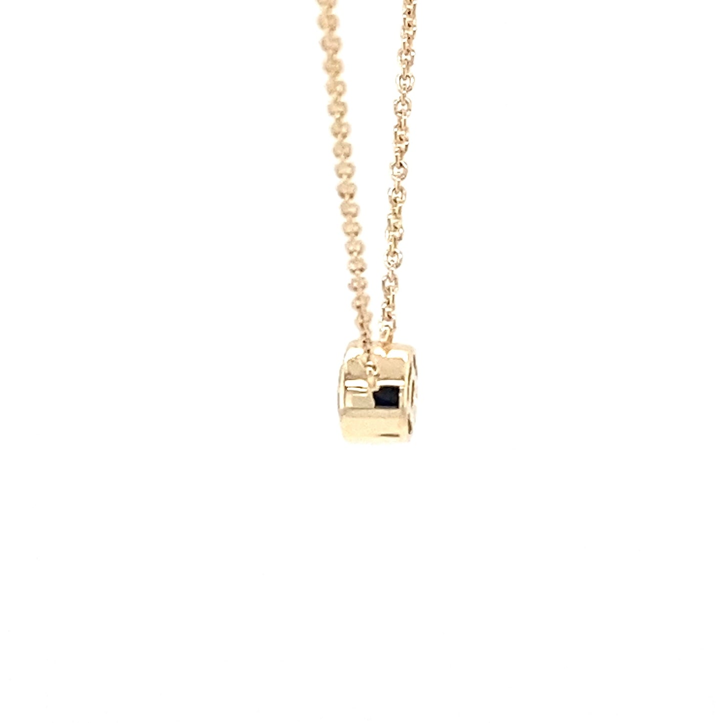 Round Brilliant Cut Diamond Rub-Over Style Pendant - 0.20cts
