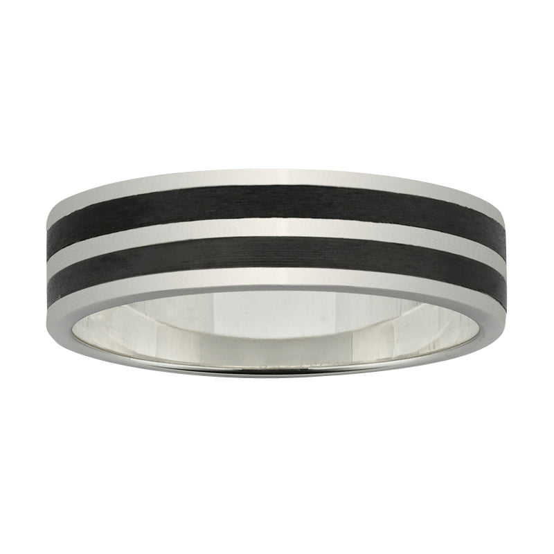 Metal Ring with Double Zircon Lines gardiner-brothers