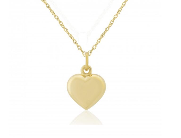 Yellow Gold Heart Style Pendant Gardiner Brothers
