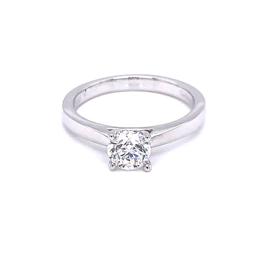Platinum Round Brilliant Cut Diamond Solitaire Ring - 0.70cts Gardiner Brothers