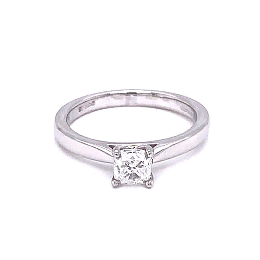 Platinum Cushion Cut Diamond Solitaire Ring - 0.51cts gardiner-brothers