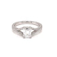 Platinum Emerald Cut Diamond Solitaire With Split Diamond Set Shoulders - 1.31cts Gardiner Brothers