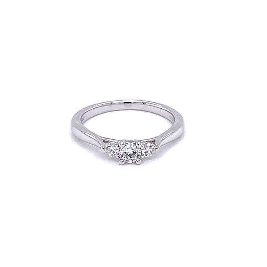 Platinum Round Brilliant Cut Diamond 3 Stone Ring Gardiner Brothers