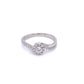 Platinum Round Brilliant Cut Diamond Halo Twist Style Ring Gardiner Brothers