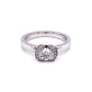 Platinum Round Brilliant Cut Diamond Halo Style Ring - 0.60cts gardiner-brothers