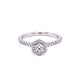 Platinum Round Brilliant Cut Diamond, Hexagonal Shape Halo Ring - 0.60cts Gardiner Brothers