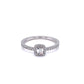 Baguette and Round Brilliant Cut Diamond Halo Ring gardiner-brothers