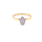 Yellow Gold Marquise Shaped Diamond Halo Ring gardiner-brothers