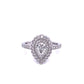 Platinum Aurora Pear Shaped Halo Ring - 0.85cts Gardiner Brothers